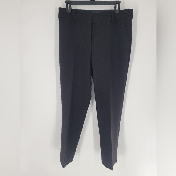Talbots Hampshire Ankle Pants Women's 8 Black Stretch Fabric Slim Leg - Picture 1 of 7
